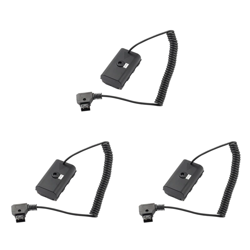 

3X Power Adapter Cable For D-Tap Connector To NP-F Dummy Battery For Sony NP F550 F570 NP F970