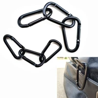 3pc black aluminum carabiner d ring key chain clip safety buckle keyring snap hook outdoor camping travel sport equipment tools