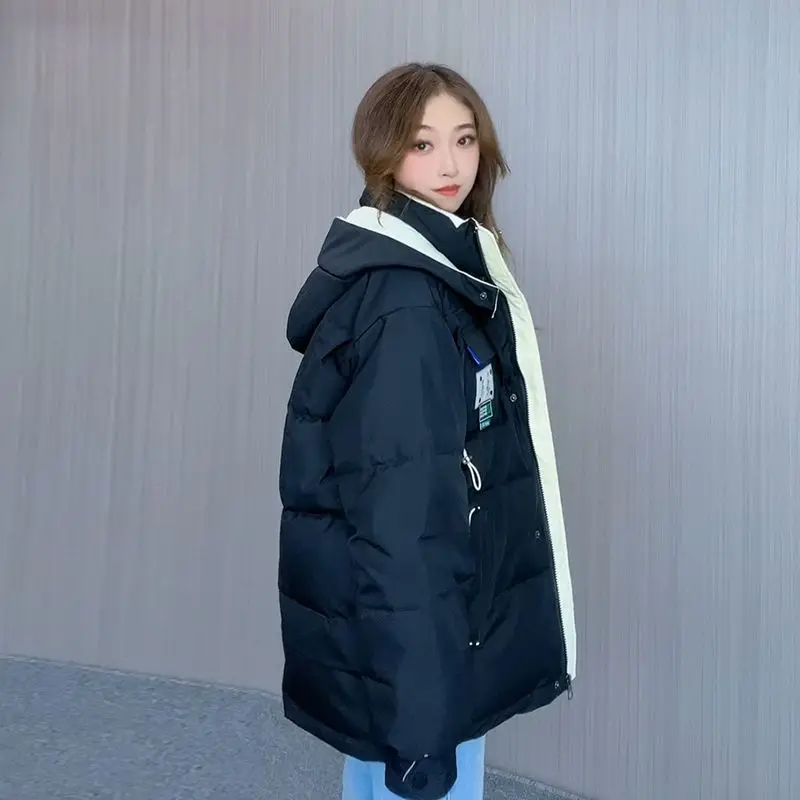 2023 New Winter Jacket Parkas Women Coat Hooded Overcoat Female Jacket Parka Thick Warm Cotton Padded Outwear Ladies S54