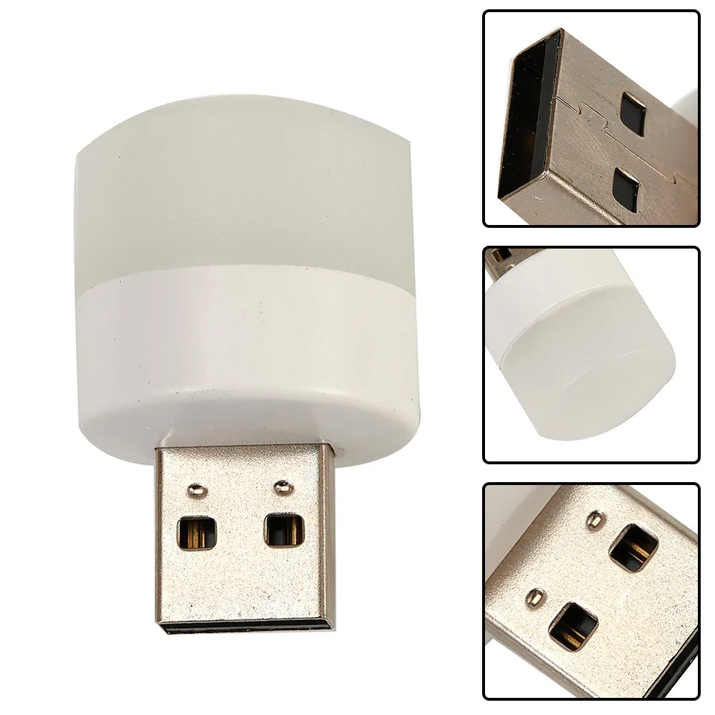

Mini USB LED Night Lights Car Interior Atmosphere Lamp Auto Decoration Ambient Lighting LED Neon Bulb Car Goods 5V White