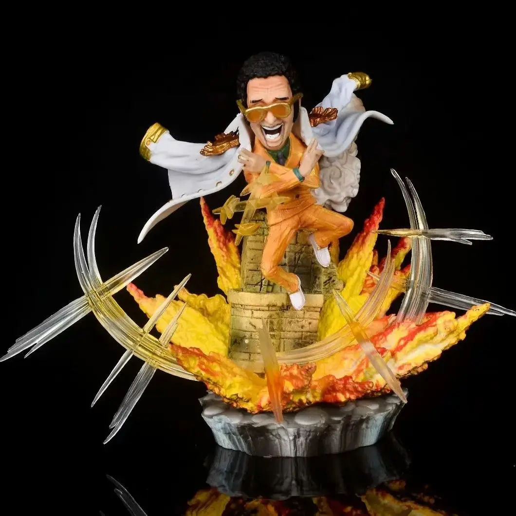 

Фигурка военно-морской команды Аниме One Piece, Старший генерал Борсалино, Боевая ревка, ПВХ, Коллекционная модель, игрушки, куклы, подарки, 12 см