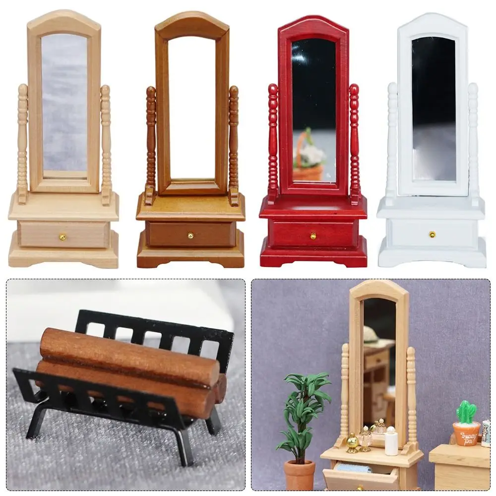 

Зубная щетка, Миниатюрные аксессуары для кукол, имитация дров, деревянная кухонная зубная щетка, мебель для кукол, косметическое зеркало для кукол