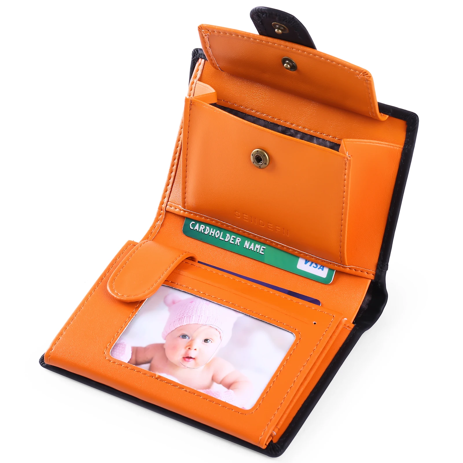 2023 Fashion Men's Coin Purse Wallet RFID Blocking Man Leather Wallet Zipper Business Card Holder ID Money Bag Male Wallet