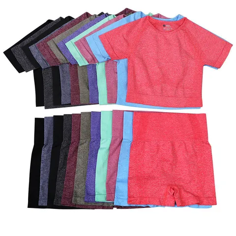 Women Seamless Yoga T-Shirt Female Fitness Crop Top Workout Gym Training Shirts Athletic Short Sleeve Yoga T-shirts Sportswear
