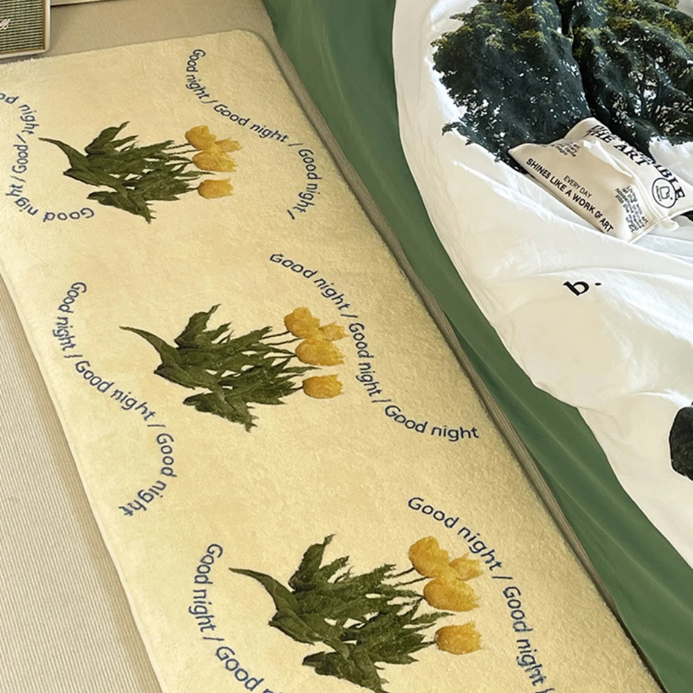 

Bedroom Carpet Lovely Tulip Home Decoration Thick Blanket Fluffy Warm Living Room Rugs Lounge Coffee Table Doormat Customized