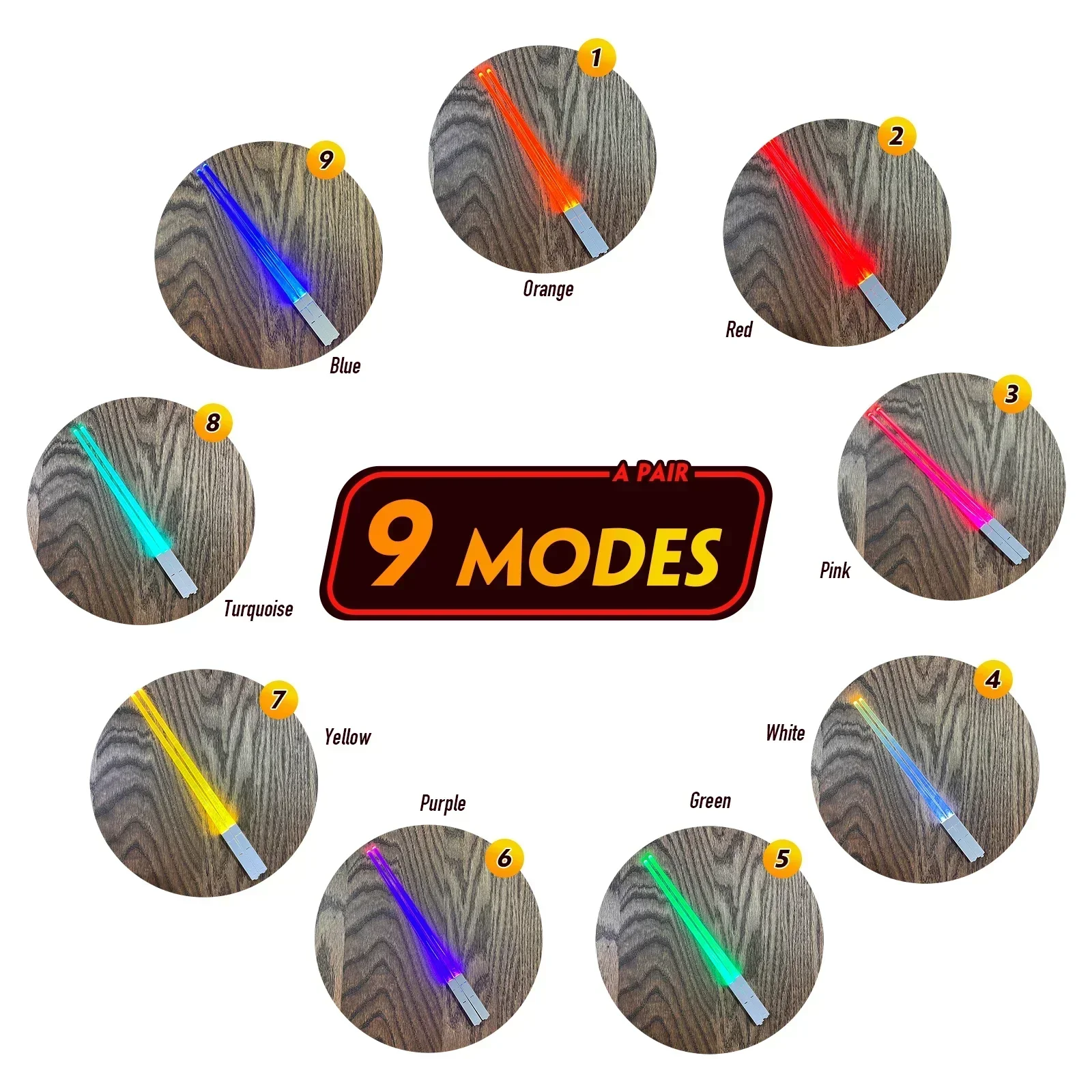 

1 пара многоразовых светодиодных световых мечей на тему звездной воды, светящиеся китайские палочки для еды, моющиеся съемные палочки для еды для суши, кухонная посуда