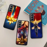 superhero captain marvel phone case silicone soft for samsung galaxy s21 ultra s20 fe m11 s8 s9 plus s10 5g lite 2020