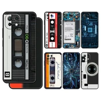 retro vintage cassette case cover for xiaomi mi 12 11 lite 11t 9t 10t note 10 k40 pro k50 k40s gaming style original matte
