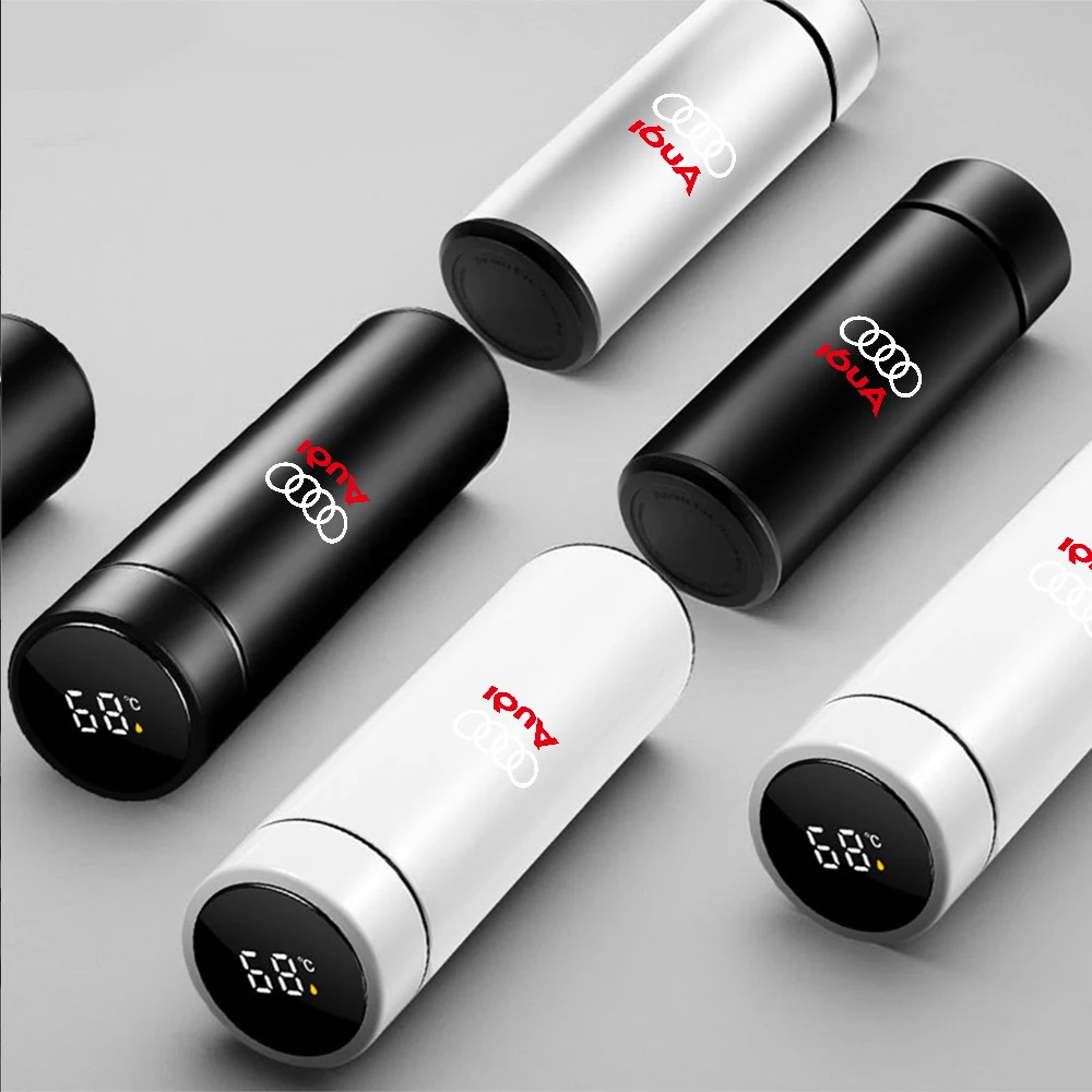 Термос Smart Cup с изолированным дисплеем температуры для Audi Sline A4 B8 B6 B7 B9 A6 C7 C6 C5 A3 Q1 Q2 Q3