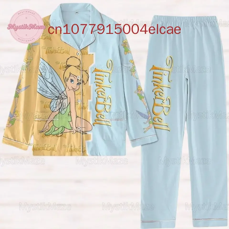 Новые рождественские пижамы Tinker Bell Disney с 3D принтом повседневная мужская и