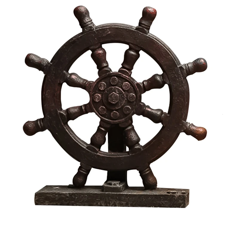 

Mediterranean Style Marine Rudder Retro Model Props Ornaments