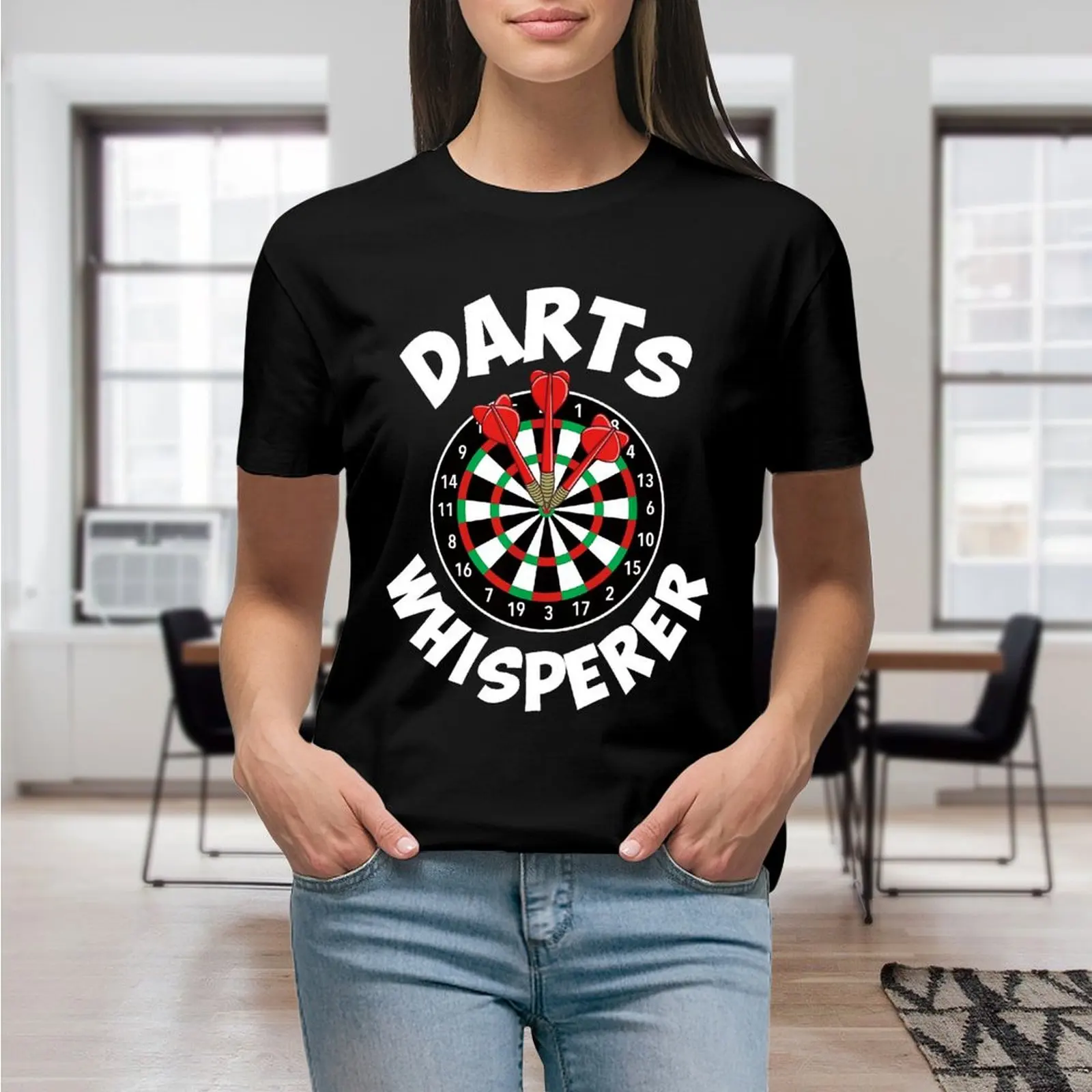 TiQi Дартс шепот Забавный женский игрок Dartboard Game игра графическая рубашка