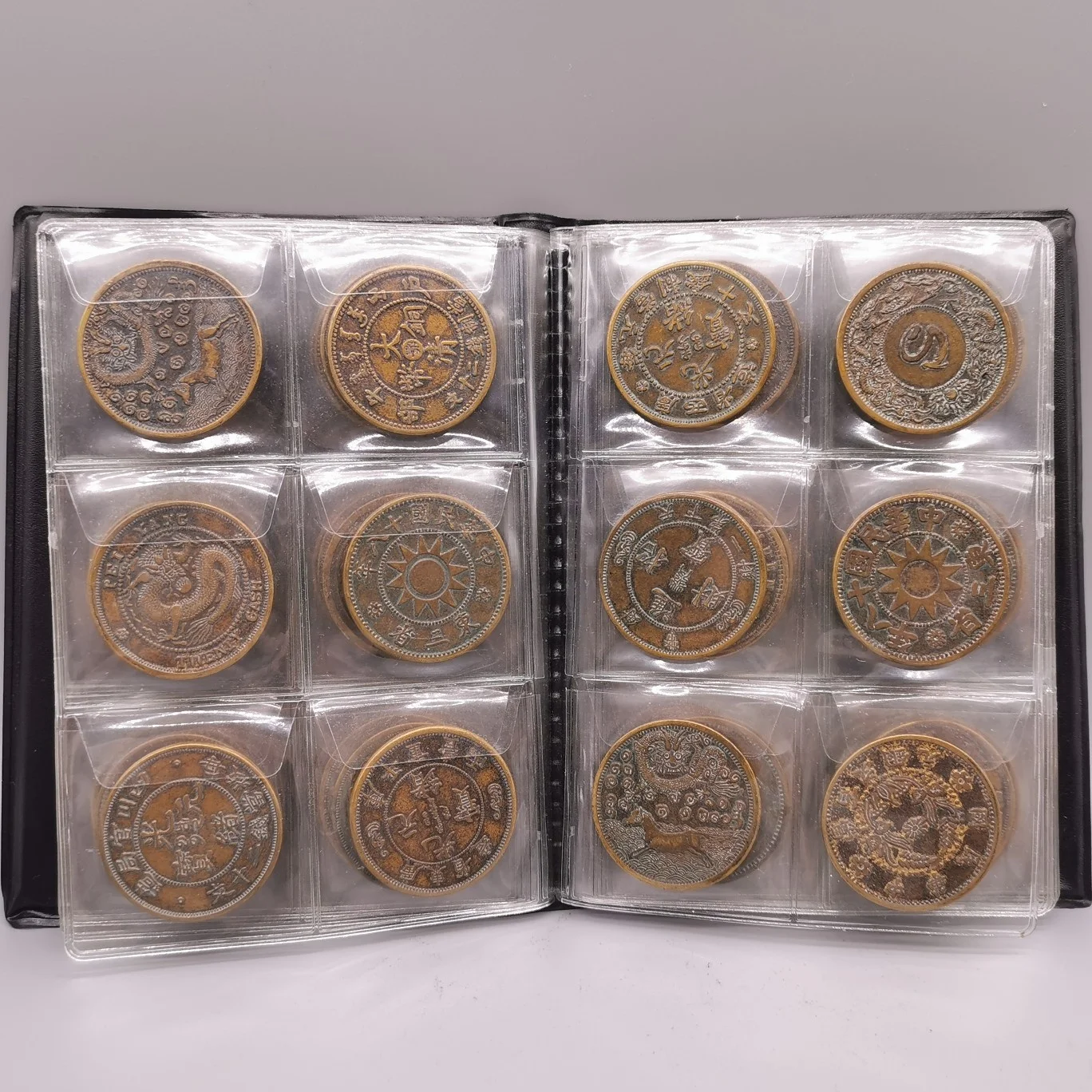 

Collect Ancient China Copper Coin,Silver Dollar Set, Metal Handicraft Home Decoration