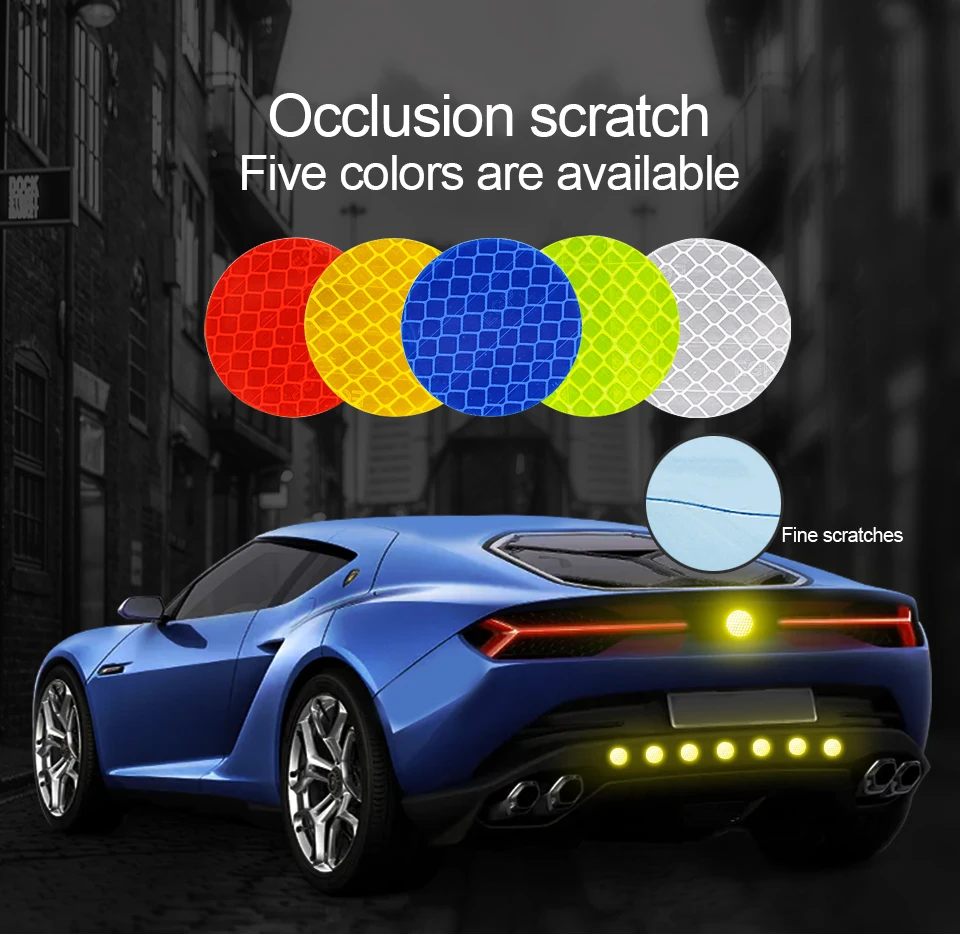 

10pcs Reflective Warning Sticker Strip Tape Secure Reflector Stickers Decals for Car Bumper Bicycle Motorcycle Car Sticker