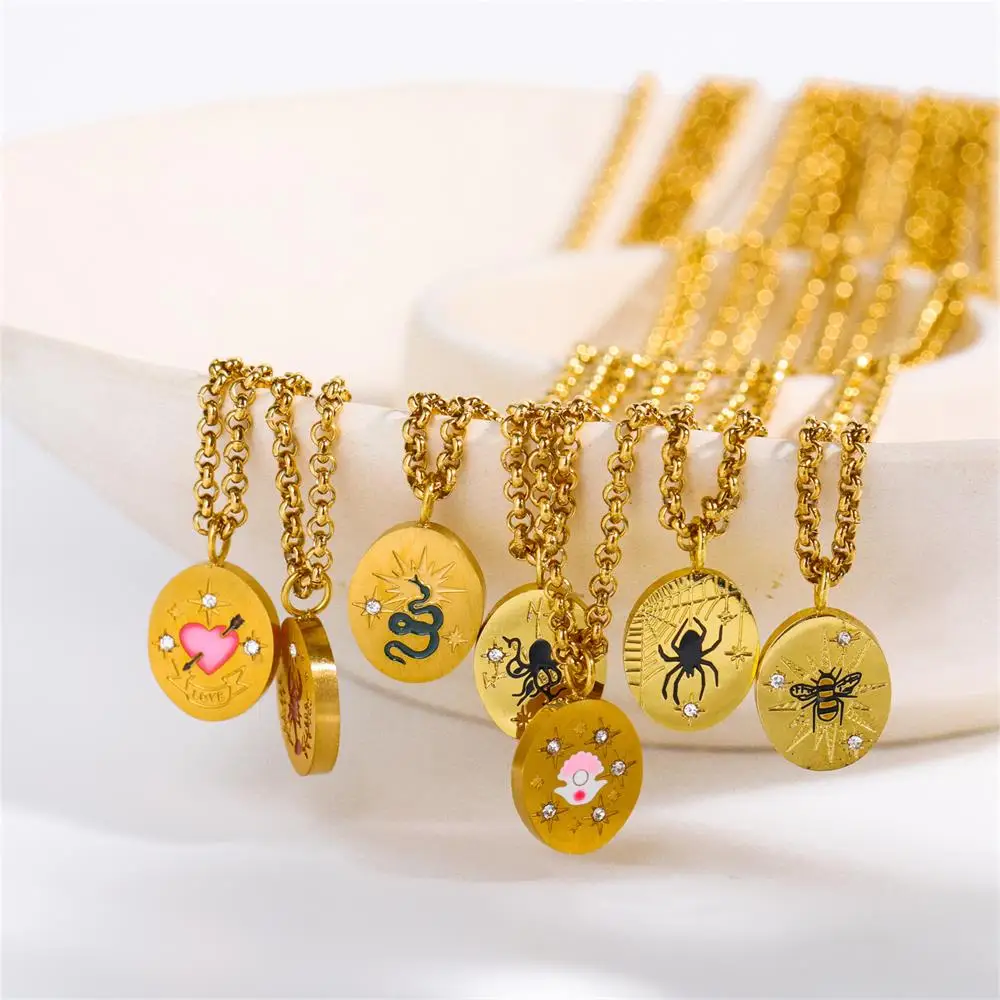 Ожерелье в стиле панк с изображением скорпиона паука осьминога колье из