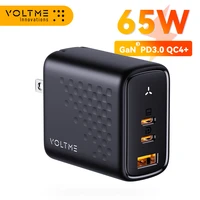 voltme 65w gan iii charger qc4 0 3 0 type c pd usb c charger 2usb c usb a fast charging for iphone 13 12 pro max phone charger