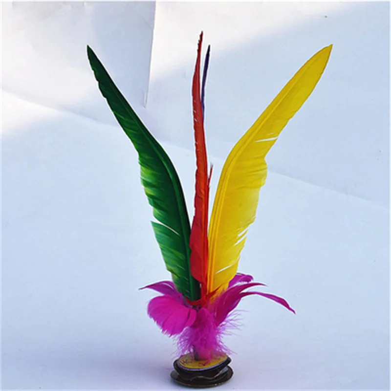 

New 1pcs Colorful Feathers Kick Shuttlecock Chinese Jianzi Foot Sports Outdoor Toy Game