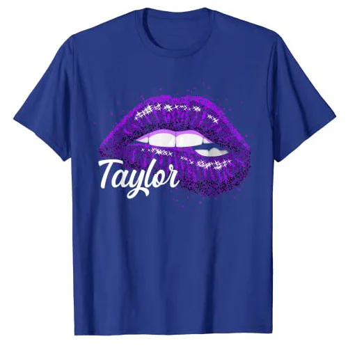 Забавная футболка с надписью I Love Taylor Lips забавная женская модная одежда