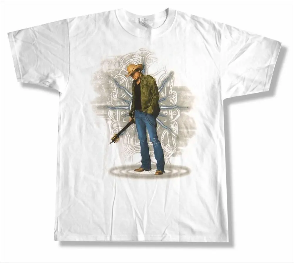 

Jason Aldean Ripped Jeans Pic Image 2010 Tour White T Shirt New