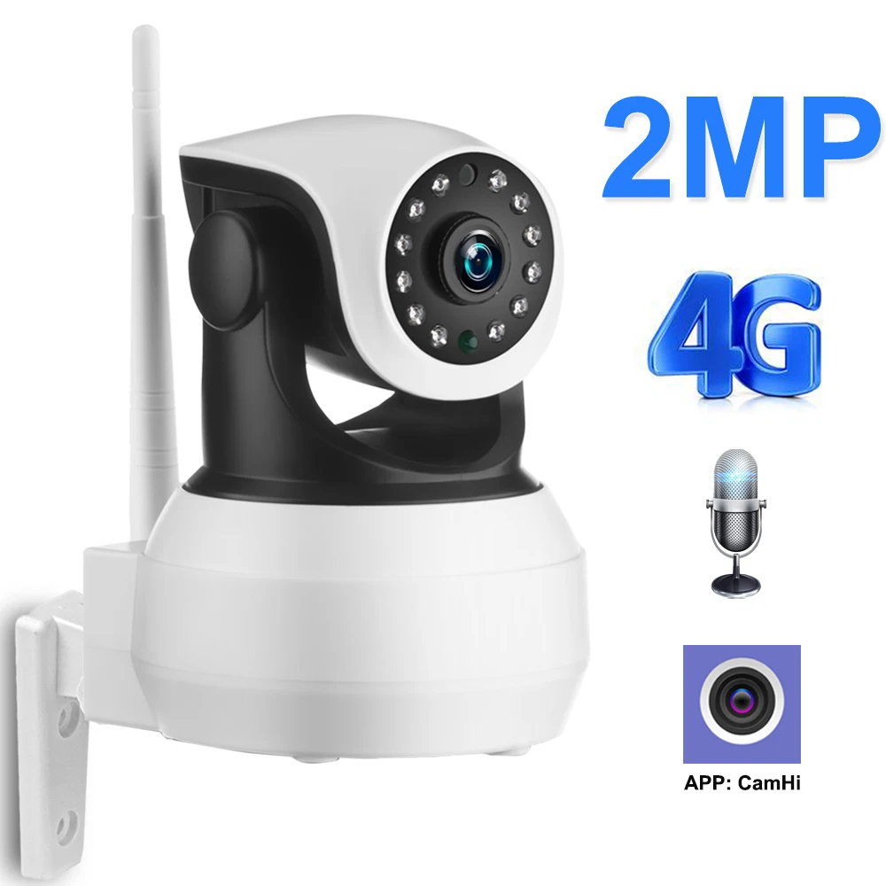

Wifi Camera 4G 3G Sim Card 1080P HD Network Video Wireless IP Camera GSM Security Baby Surveillance Camera Camhi APP Control