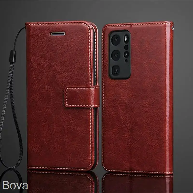 

Чехол для Huawei P40 Pro 6,58 дюйма, чехол с отделением для карт, флип-чехол из искусственной кожи, Ретро кошелек, сумка для телефона, деловой чехол