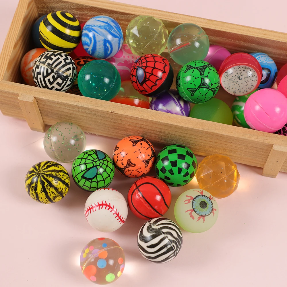 

10pieces 29mm Assorted High Bounce Rubber Ball Small Bouncy Ball Pinata Fillers Kids Toys Party Favors Bag Gifts Treat Goody Bag