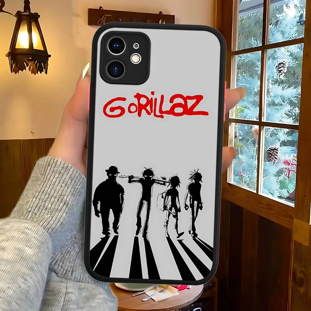Чехол для телефона Band G-Gorillaz-z для iPhone 16e 16 15 14 13 12 11 Pro Max X XS Max Plus, матовый прозрачный. (art.: 3920dcd7855ab) - 3920dcd7855ab