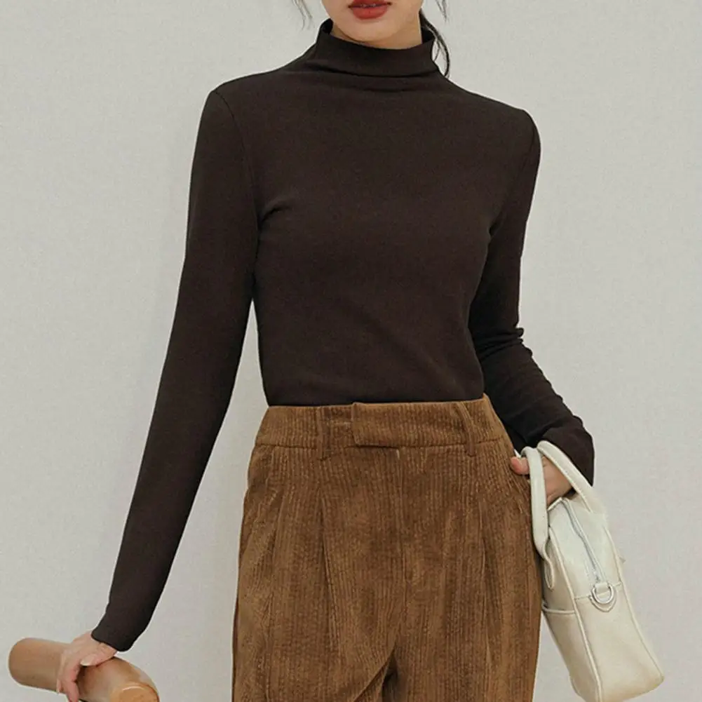 

Pullover Blouse Slim Fit Basic Blouse Constant Temperature Derong Lined Winter Pullover T-shirt