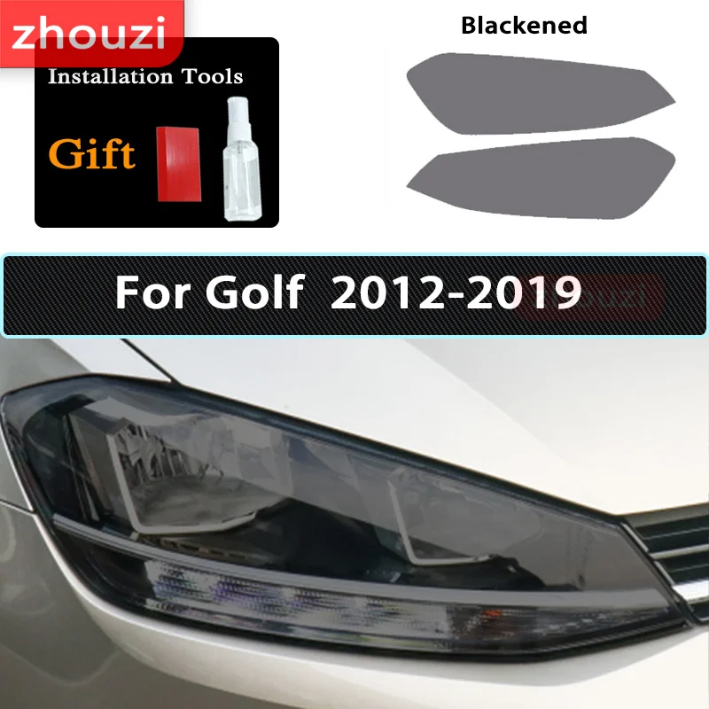 

Защитная пленка для фар автомобиля для Volkswagen VW Golf 7 8 MK7 12-19 20-2022, черная пленка для автомобильных фар, прозрачная наклейка из ТПУ