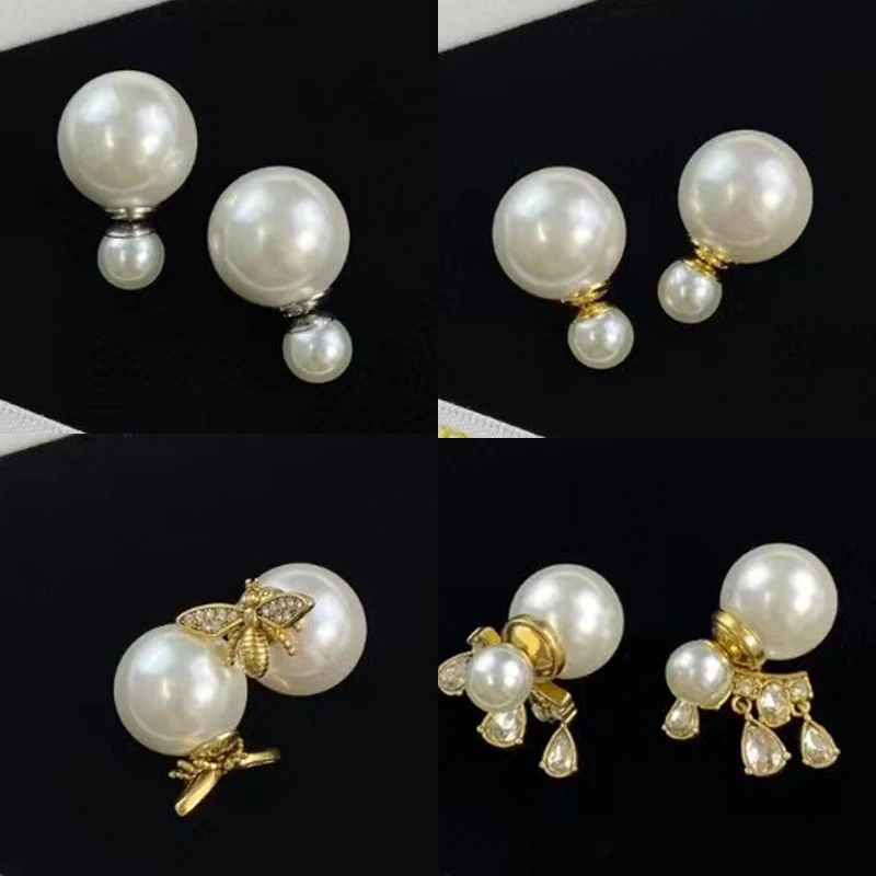 2023 new pearl earrings for women luxury designer Ear Studs fashion jewelry for women party wedding gift Free shipping
