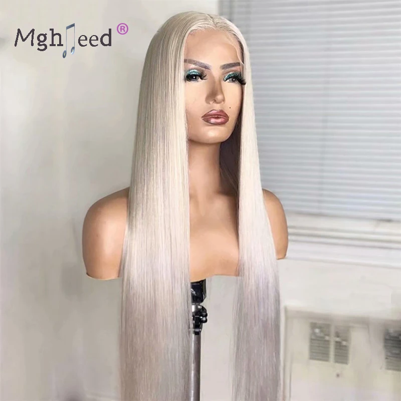 Blonde Russian Full Lace Human Hair Wigs Silky Straight 13x6 Lace Front Wig for Women Remy Hair Pre Plucked HD Lace Frontal Wig