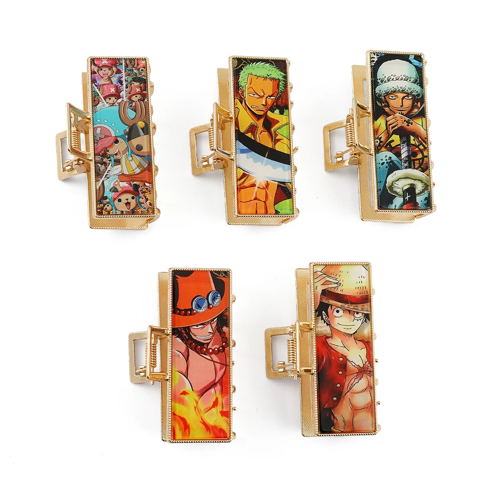 

ONE PIECE Monkey D. Luffy Roronoa Zoro Hair Claw for Women Cosplay Apparel Metal Hair Grasp Hairpin Hairs Accessories Fans Gifts