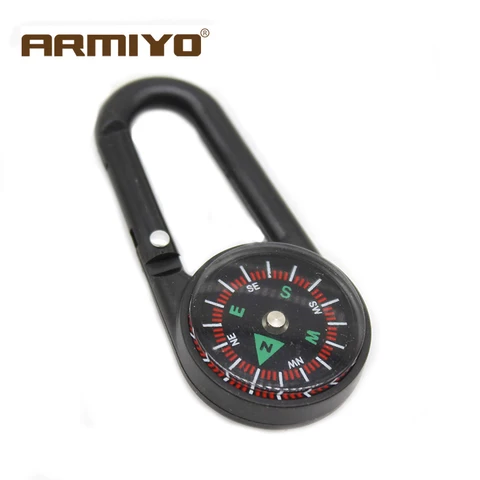 Armiyo цветной случайный многофункциональный Быстрый компас с крючком для улицы пластиковый сплав альпинизма аксессуары для охоты