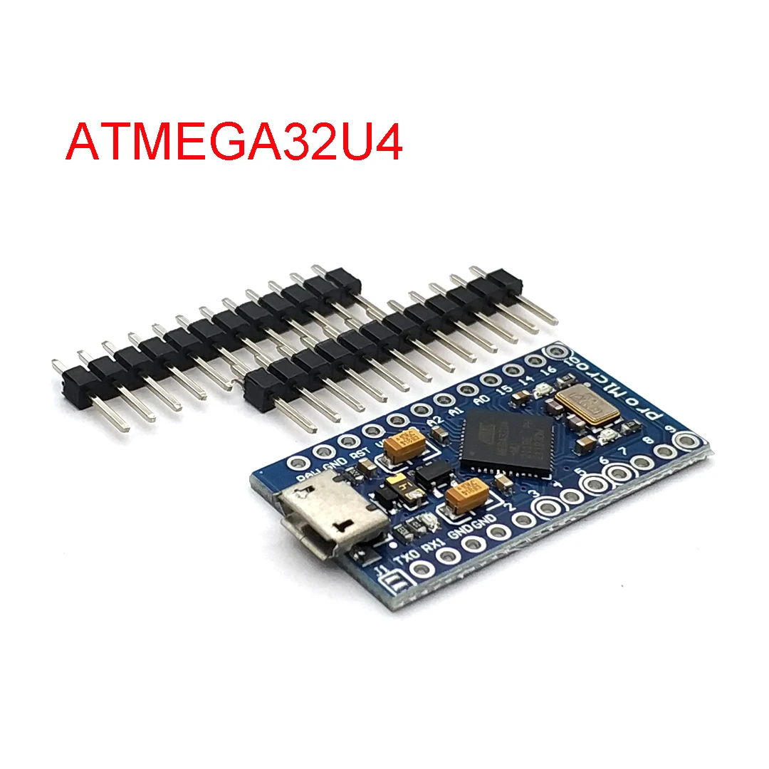 Фото Сменный ATmega32U4 Pro Micro ATmega32U4, 5 в 16 МГц, для Arduino Pro Mini с 2-рядным контактным разъемом для Leonardo Mini Usb интерфейса №1