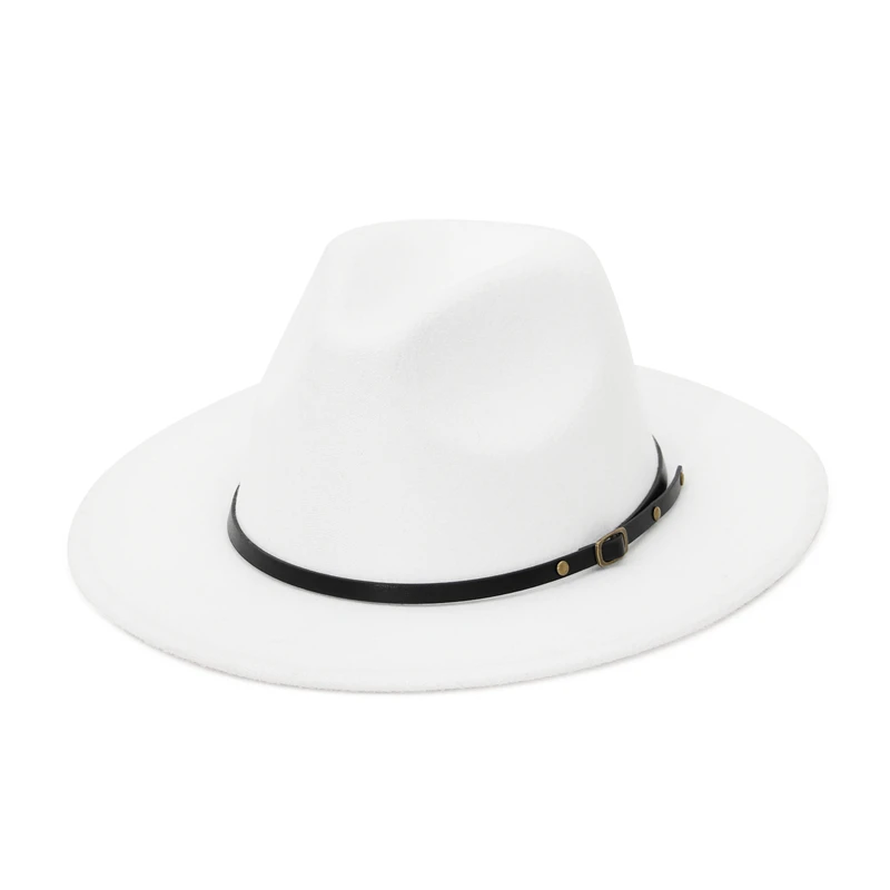 Классическая осенне-зимняя женская шляпа-федора GEMVIE шляпа-Панама с пряжкой для