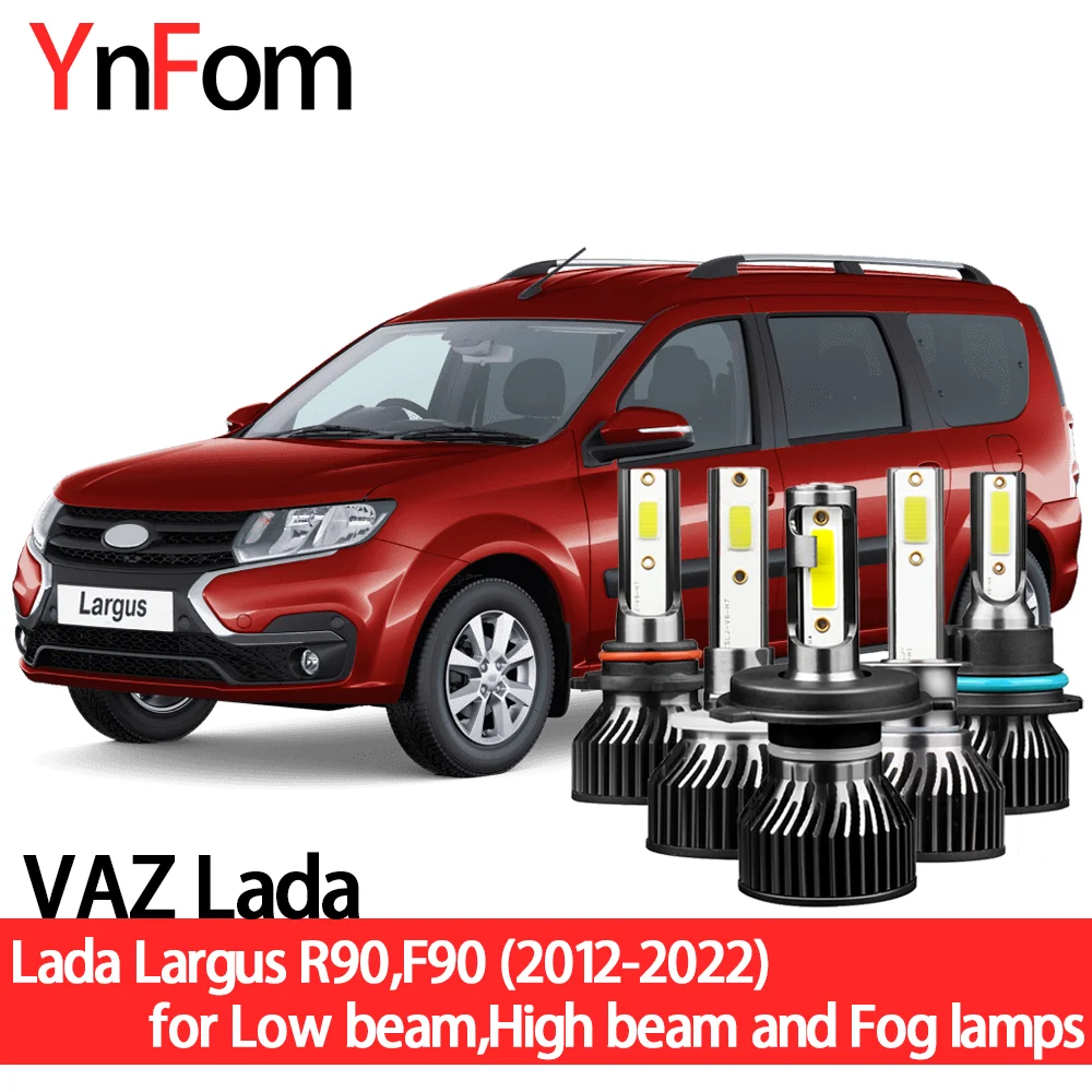 

YNFOM комплект светодиодных фар для ваз Lada Vesta SW Wagon GFK 17-22 ближний свет, дальний свет, противотуманные фары, автомобильные аксессуары, лампы для ...