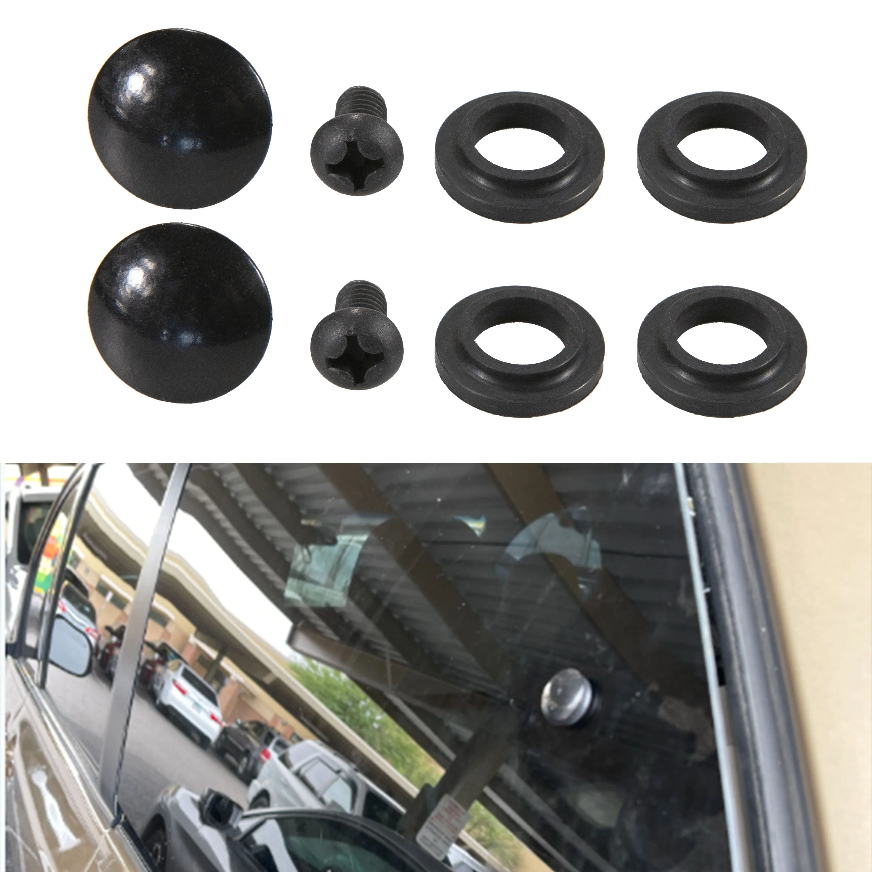 

2 компл., болт защелки заднего стекла, гайка, винт, четверть стекло кабины для Toyota Sienna GSL ASL 2003-2017, автомобильные аксессуары