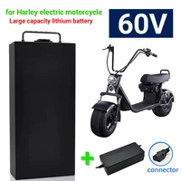 harley electric car lithium battery 18650 battery 60v 50ah for two wheel foldable citycoco electric scooter bicycle with charger