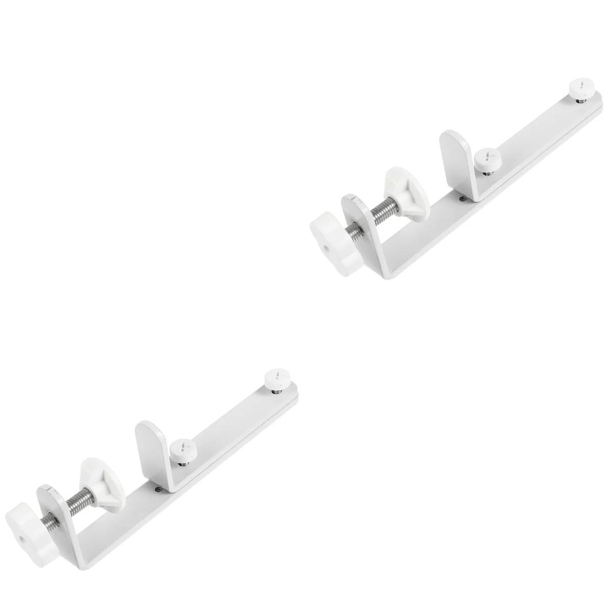 

2 Count Tabletop Accessories Desktop Fixing Bracket Bathroom Hole Board Racks Iron Stands Home Shelf Frame White Office