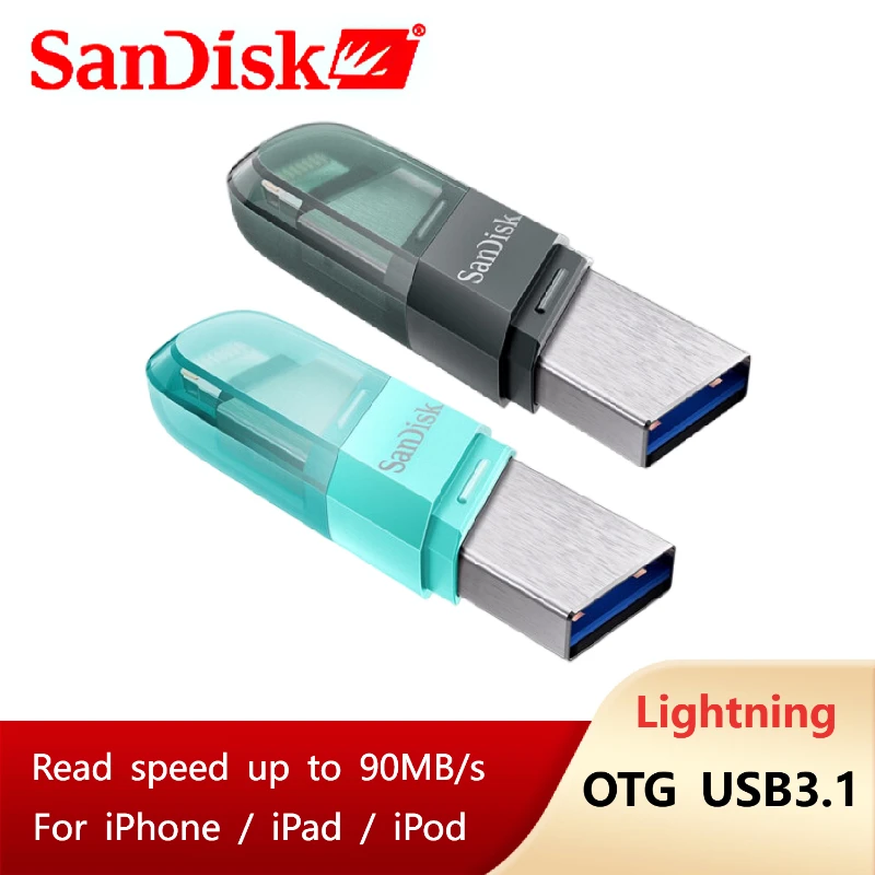 Флэш-накопитель Sandisk флэш-накопитель ixpand 64 ГБ 128 256 UBS 3 0 OTG флэш-карта памяти USB с