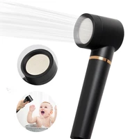 black shower head handheld high pressure water saving 3 modes adjustable filter showerhead