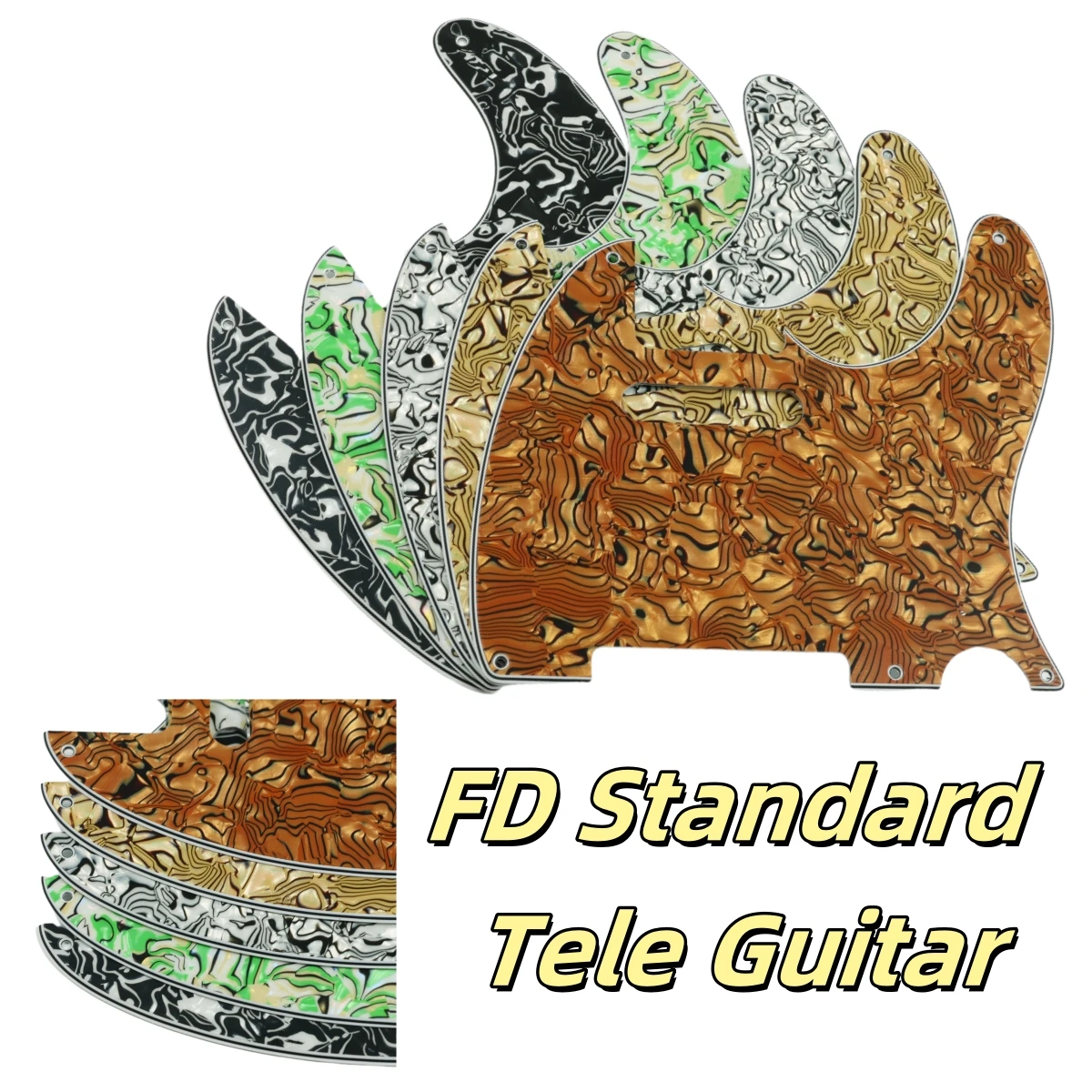 Фото Защитная пластина (пикгард) Xinyue Custom Parts для гитары Telecaster 52 года, стандарт США, 5 отверстий под винты, разноцветная, на выбор №1