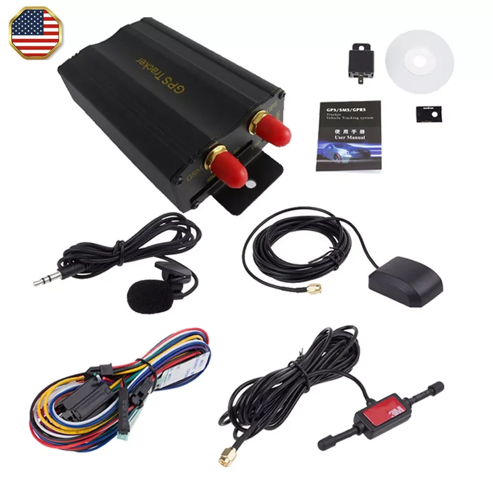 GSM/GPRS Tracking Vehicle Car GPS Tracker Tk103A GPS103A Real Time Tracker Door Shock Sensor ACC Alarm Tracking System enlarge