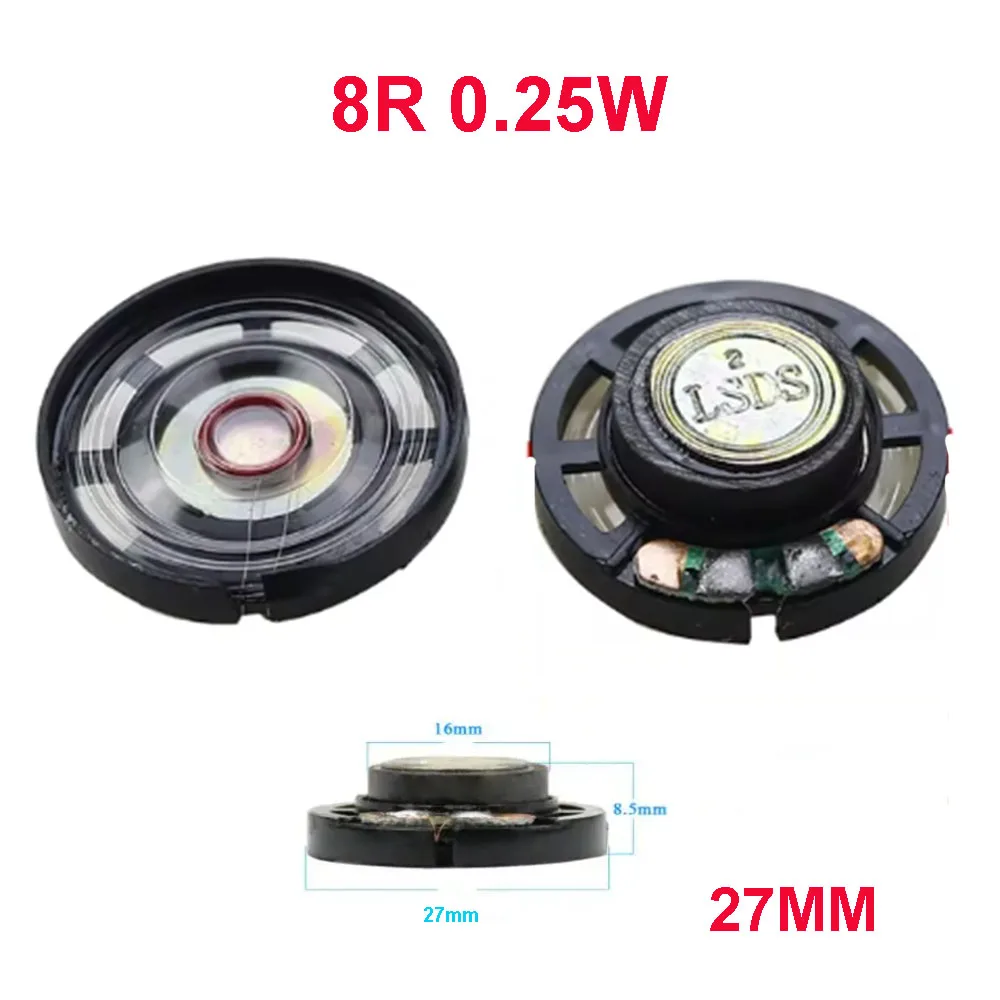 1 шт. 27/29 мм мини-аудио портативные колонки 8R 0,25 Вт 8 Ом динамик внешний магнитный динамик DIY для игрушек