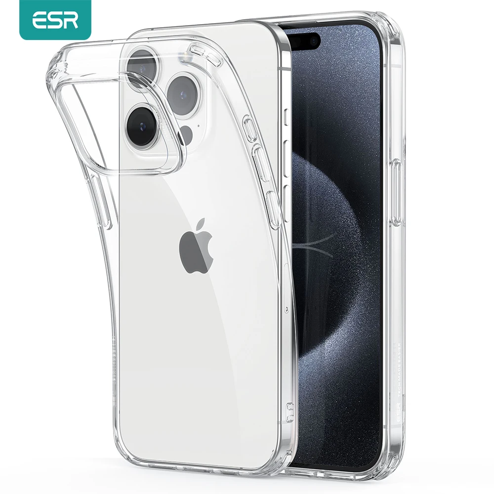 

ESR for iPhone 15 15 Pro Max Protective Case for iPhone 15 Pro Transparent Back Cover for iPhone 15 Plus Project Zero Clear Case