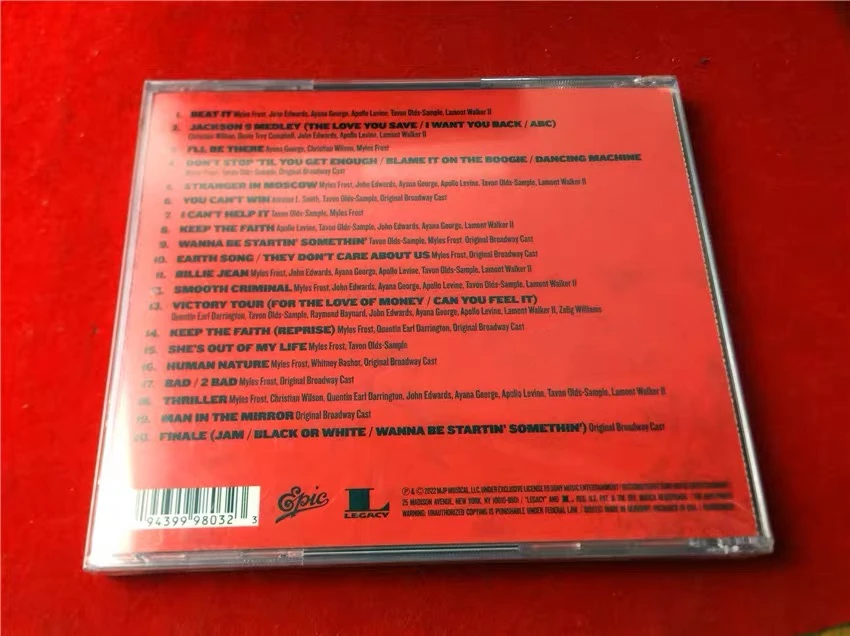 Оригинальный музыкальный CD-проигрыватель MJ the Music Myles Frost Бродвейский литой альбом