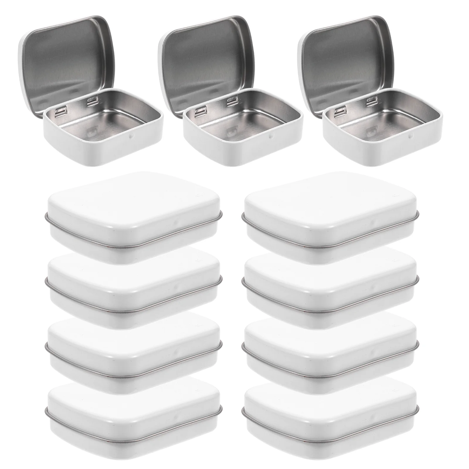 

Tin Boxes Box Storage Metal Beads Tins Candywith Gift Containers Rectangularlids Empty Hinged Tinplate Packaging Cookie Lid