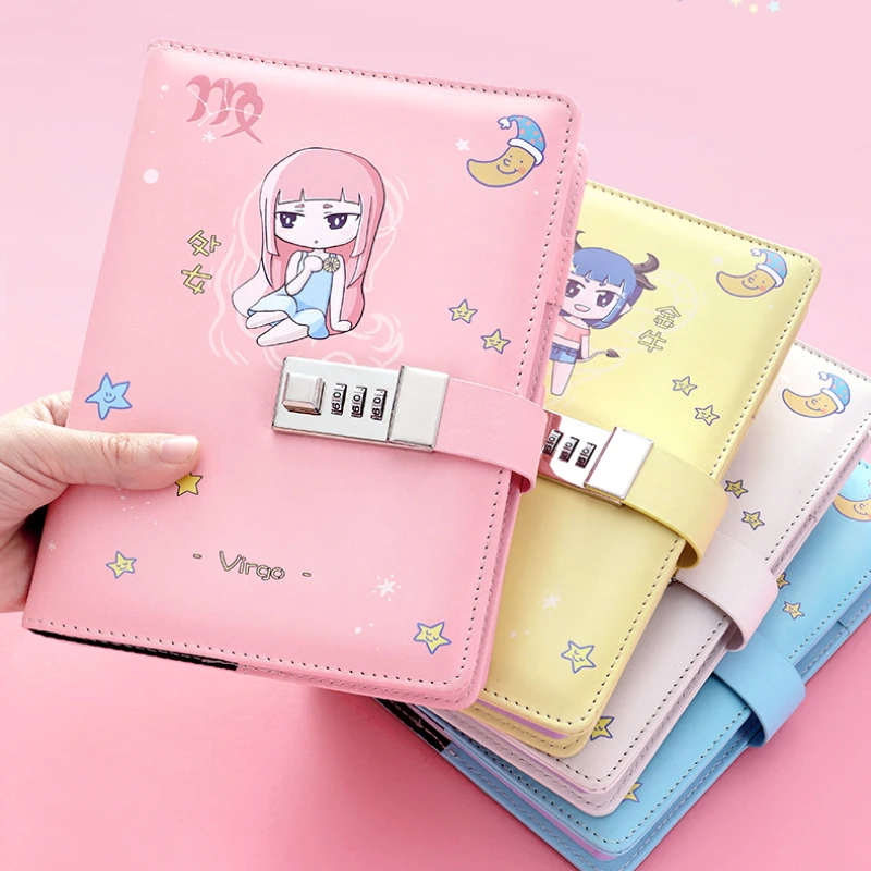 Zodiac Code Manual Ledger Set Notebook Cute Book Student Diary Notepad Stationery School Office Supplies Cute Notebook  Diary