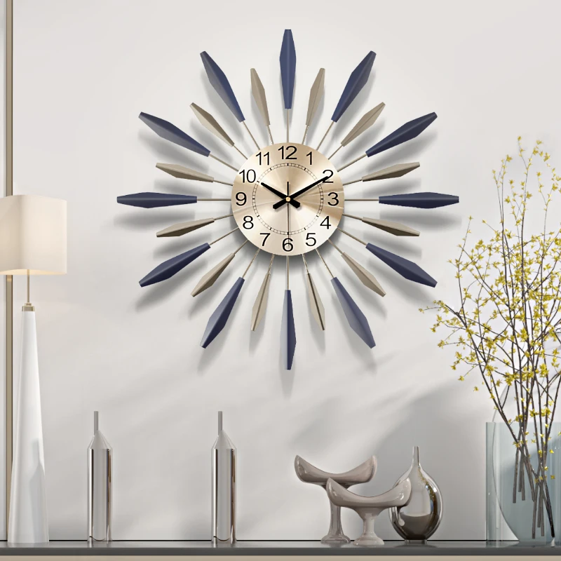 

Large Art Digital Wall Clock Mechanic Metal Minimalist Aesthetic Silent Clock Mechanism Reloj Pared Home Decor for Living Room