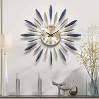 large art digital wall clock mechanic metal minimalist aesthetic silent clock mechanism reloj pared home decor for living room